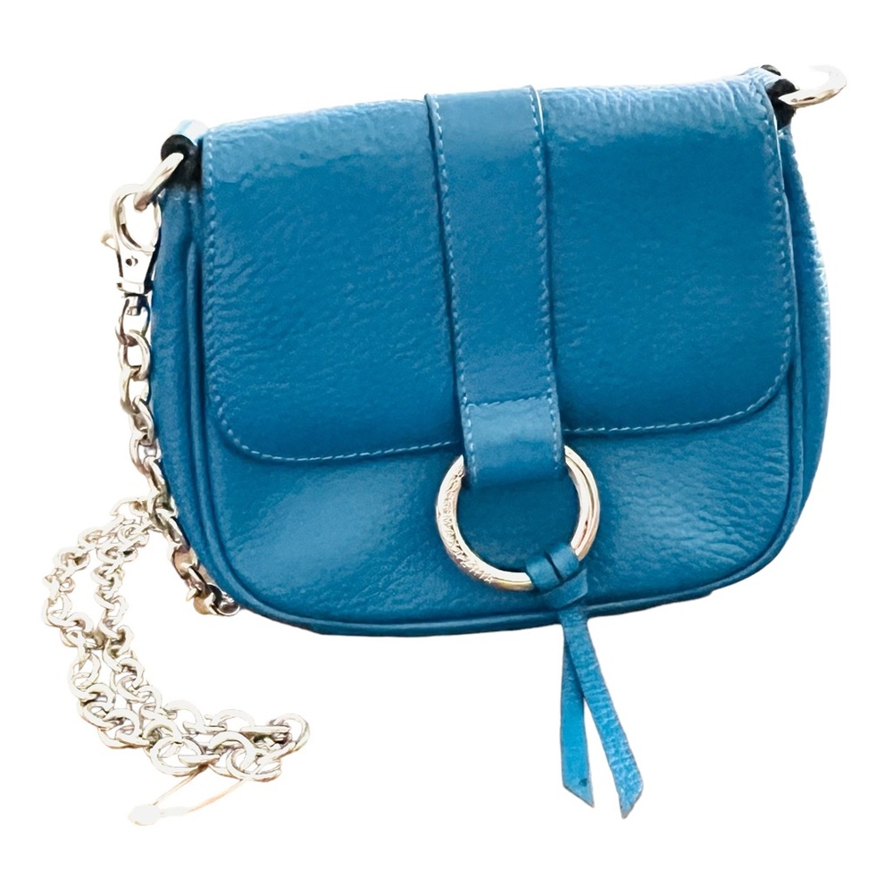 BCBGMAXAZRIA Crossbody  Bag  Clutch Blue Chain Strap FAST SHIPPING